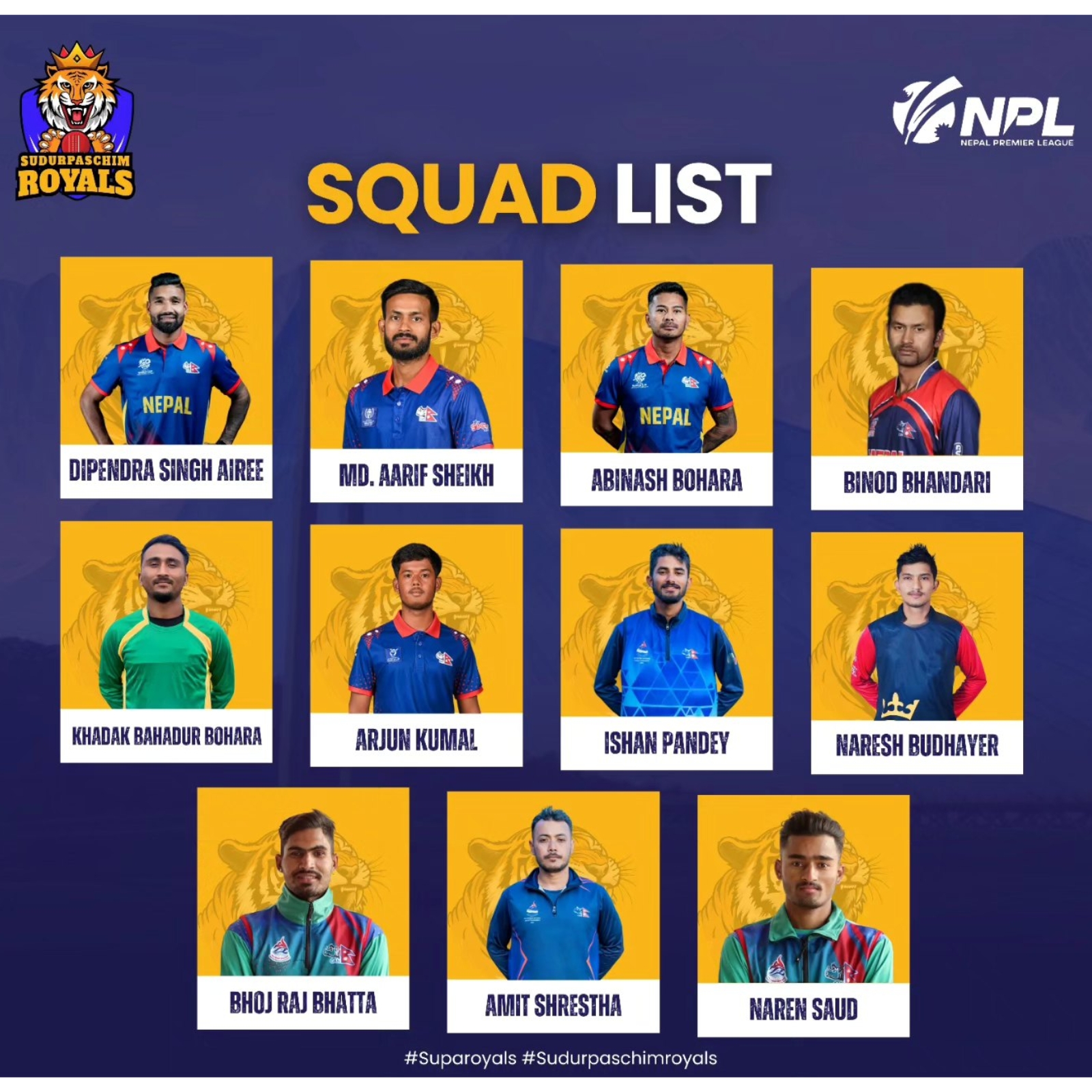 Sudurpaschim Royals Squad