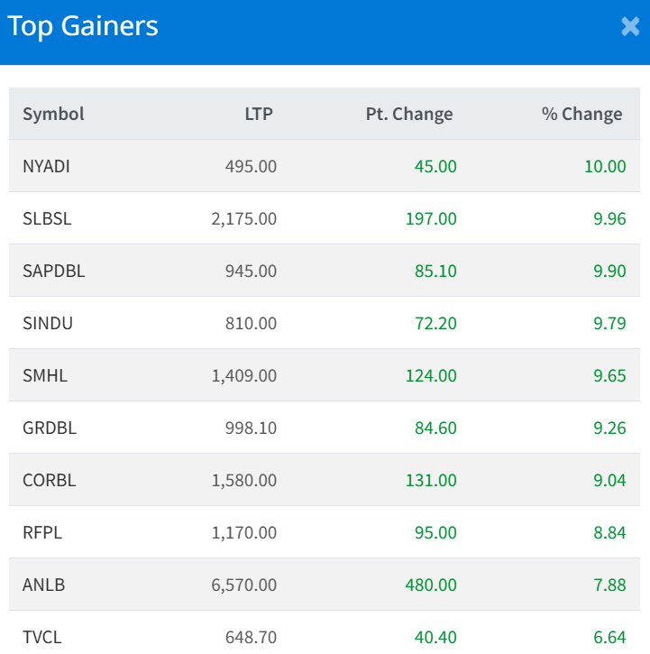 Jan 2 Top 10 Gainers of the Day