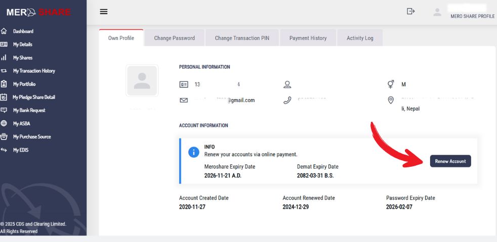 Step 2 How to renew Demat and mero share account