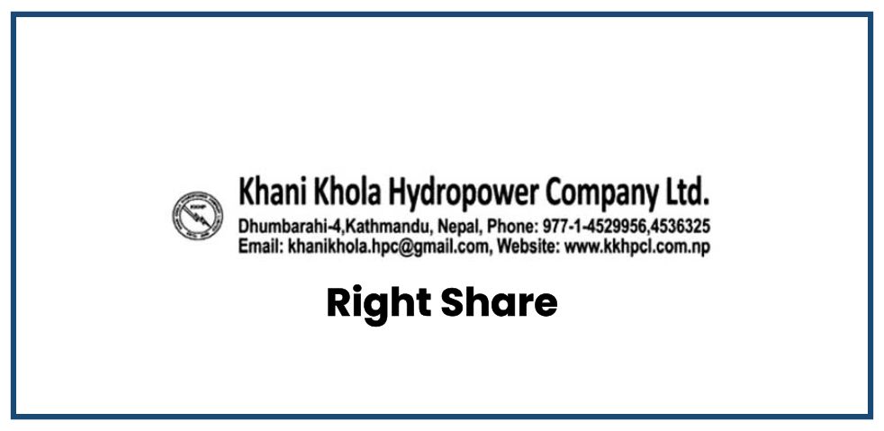 Khanikhola Hydropower to Issue 100% Right Shares
