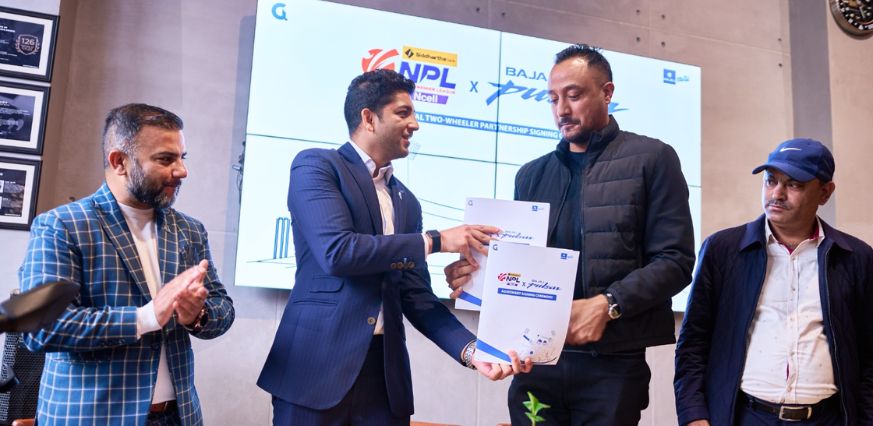 Golchha Group Director Abhimanyu Golchha and CAN Secretary Paras Khadka