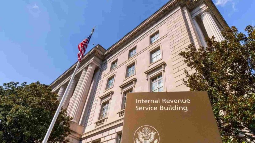 U.S. Internal Revenue Service headquarters amid a lawsuit related to tax return privacy concerns