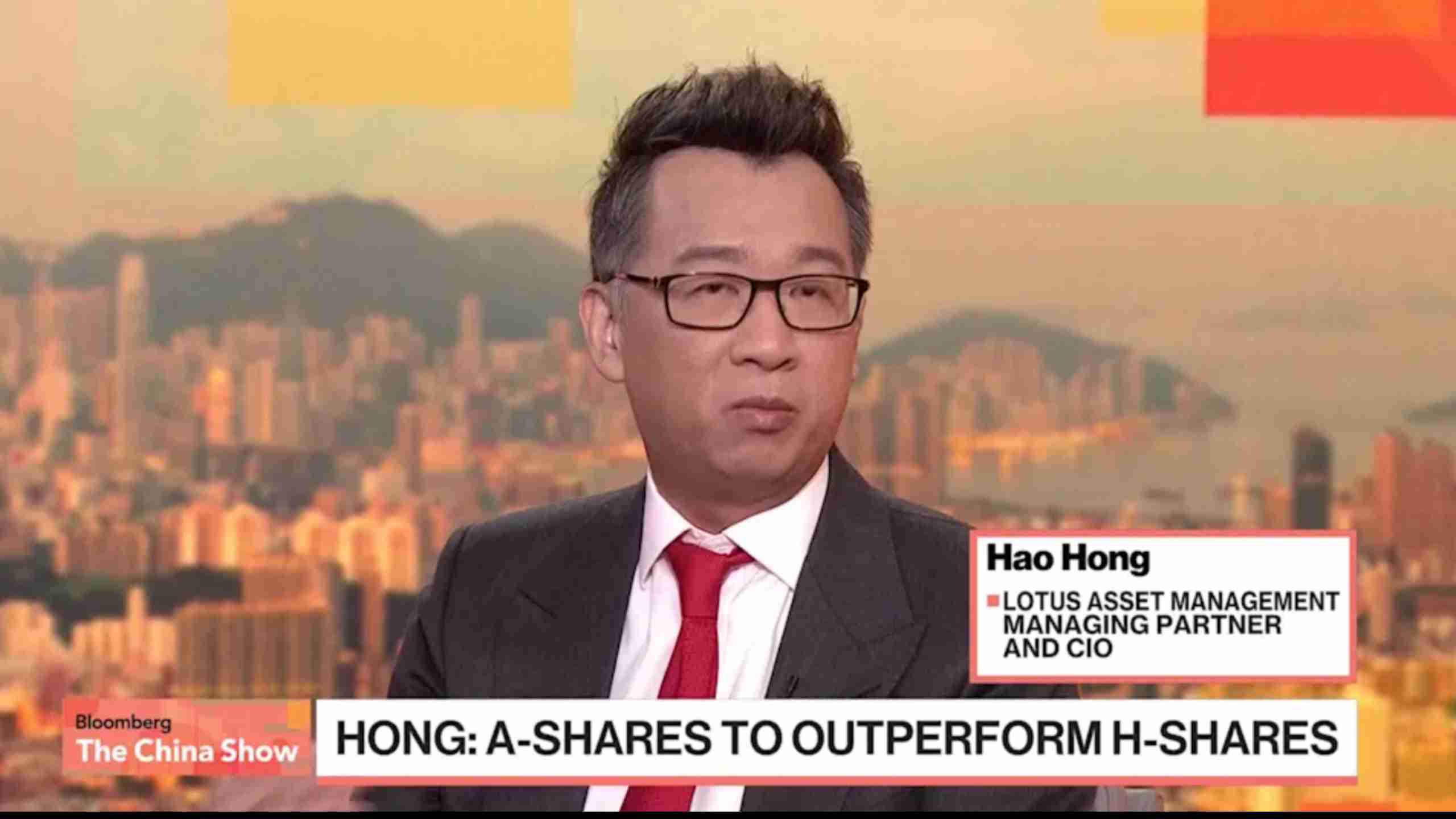 Hao Hong, CIO of Lotus Asset Management, speaks on the recent surge in China’s A-shares. Source: Bloomberg.