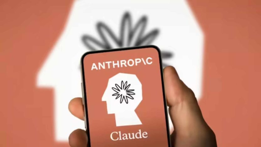 Anthropic logo as its AI tool triggers global selloff in software and IT stocks