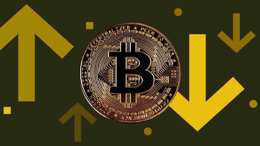 Bitcoin symbol as crypto markets drop following U.S. Treasury Secretary remarks