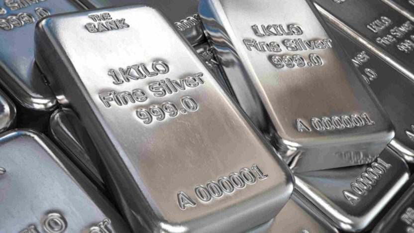 Silver bars as U.S. silver prices swing amid tightening market liquidity