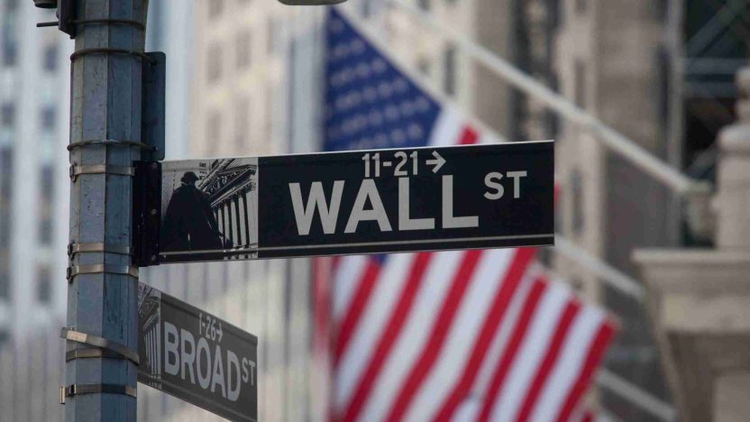 Way to Wall Street sign highlighted during reassessment of software sector sell-off