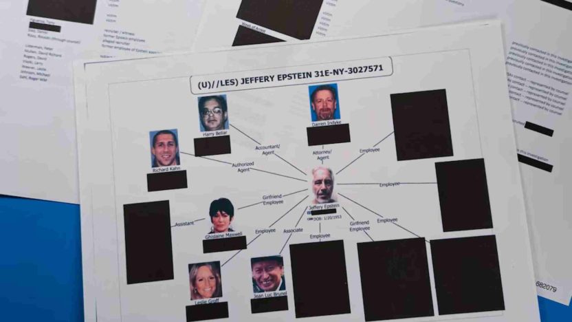 Jeffrey Epstein images displayed in official documents reviewed by lawmakers