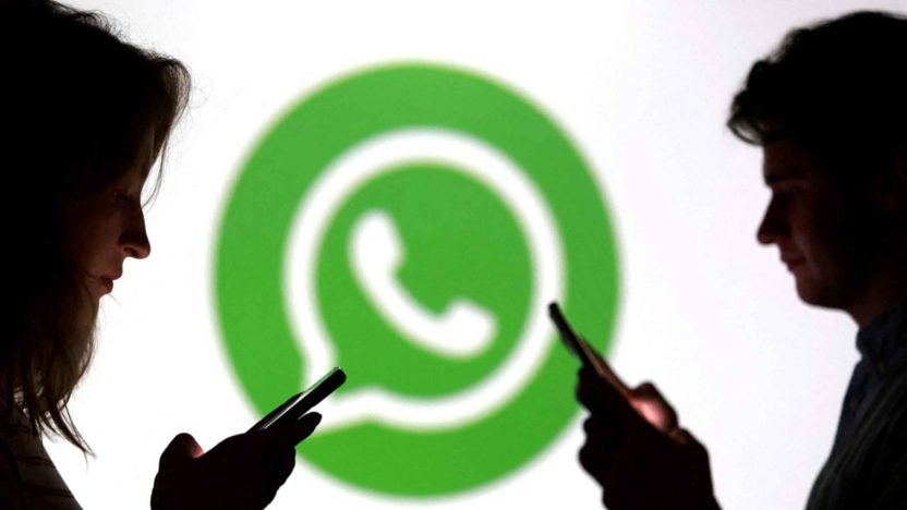 WhatsApp logo amid reports of attempted service blocking in Russia