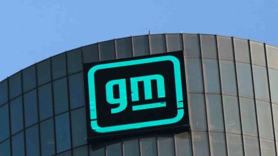 General Motors headquarters representing concerns over foreign auto industry pressure