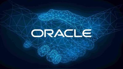 Oracle logo as the company plans major fundraising to expand cloud and AI capacity