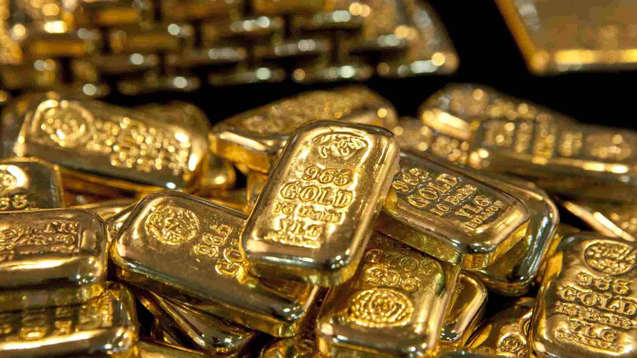 Gold bars reflecting a rebound in prices after a sharp market correction