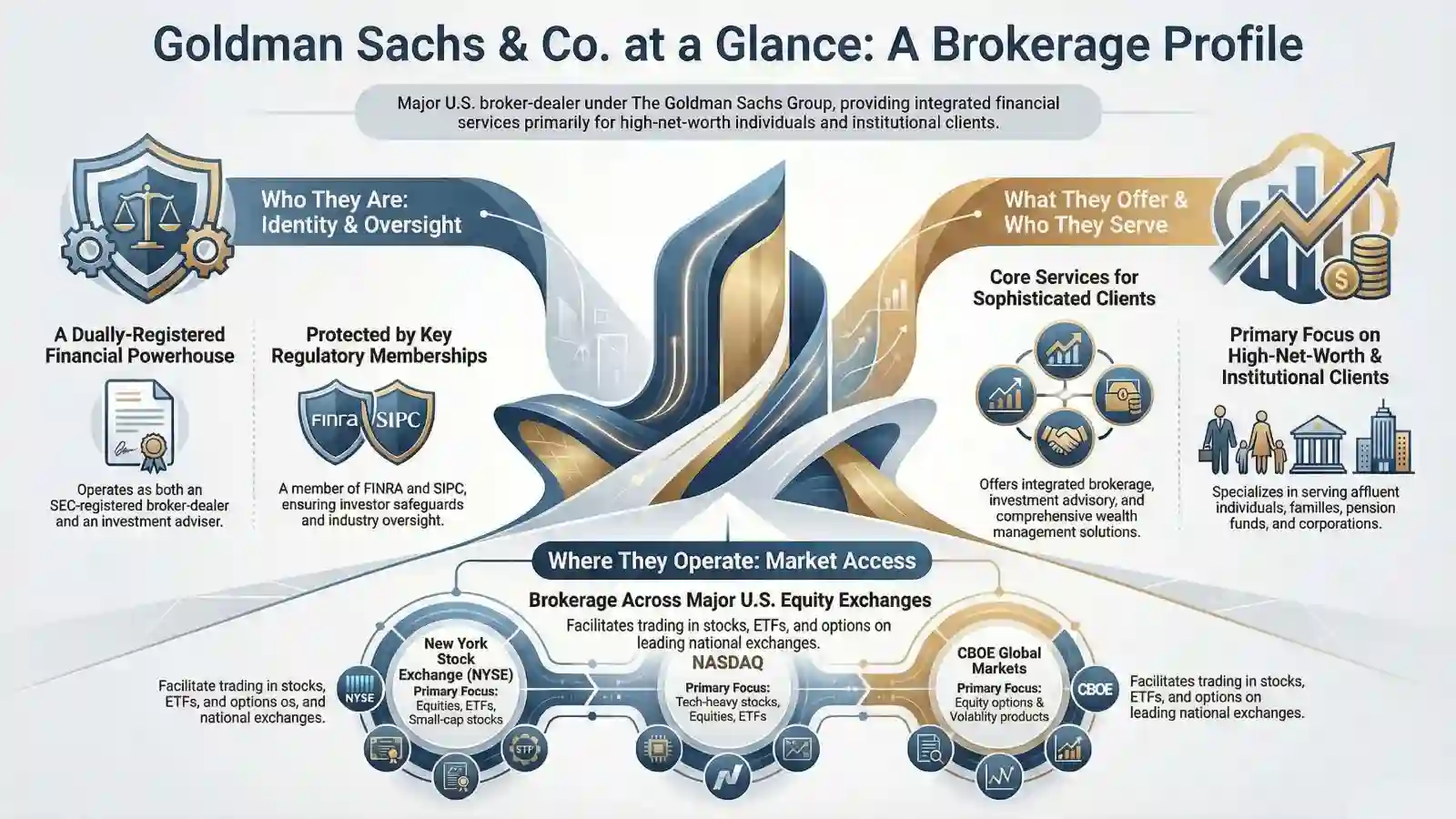 Infographic showing Goldman Sachs & Co. Broker Details
